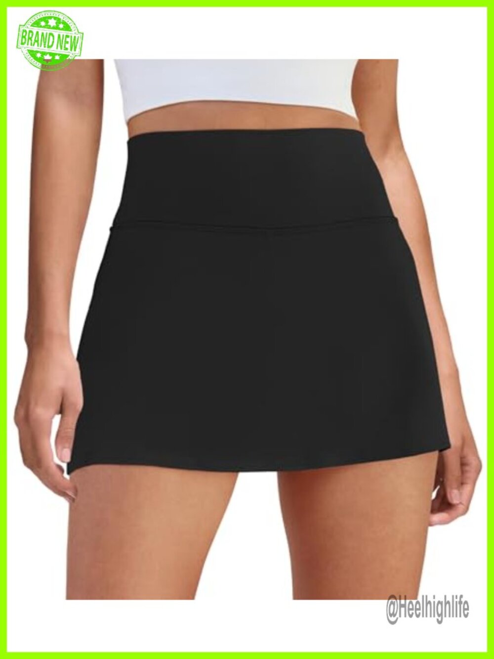 Womens High Waisted A-Line Tennis Skort with Pockets